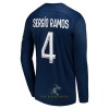 Officiële Voetbalshirt Paris Saint-Germain Sergio Ramos 4 Thuis 2022-23 Lange Mouw - Heren